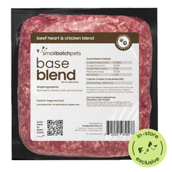 Frozen Raw Beef Heart & Chicken Base Blend - Dog Food