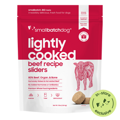 Lightly Cooked Beef Sliders for Dogs - 2 lb - Dog Food