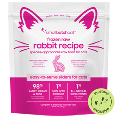 Frozen Raw Rabbit Sliders for Cats