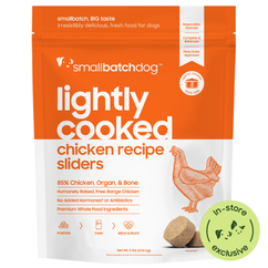 Lightly Cooked Chicken Recipe Sliders for Dogs Orange 5lb Bag. In-Store Exclusive.