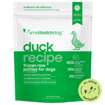 Frozen Raw Duck Patties for Dogs