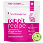 Frozen Raw Rabbit Sliders for Dogs