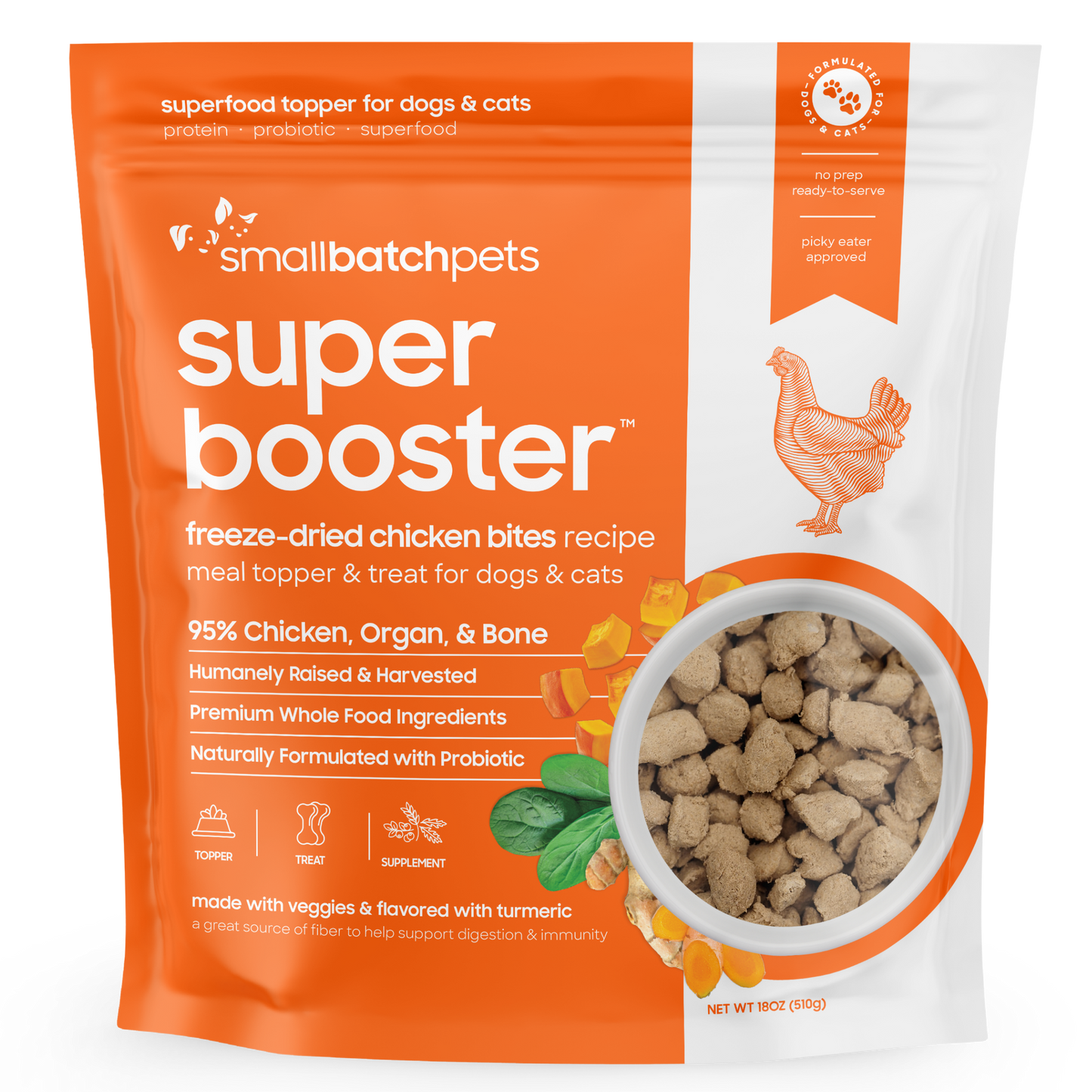 Freeze-Dried Chicken Super Boosters - 18 oz - Meal Topper & Treat