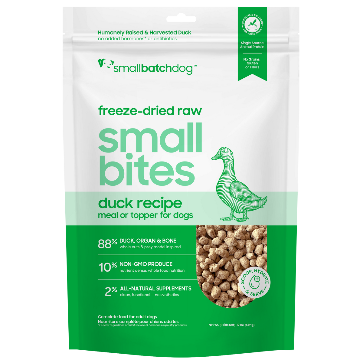 Freeze-Dried Raw Duck Small Bites