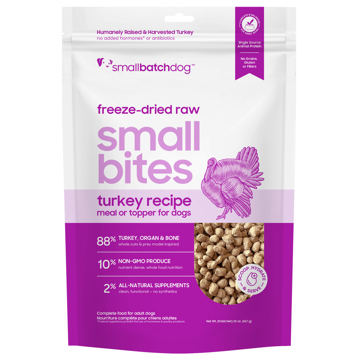 Freeze-Dried Raw Turkey Small Bites