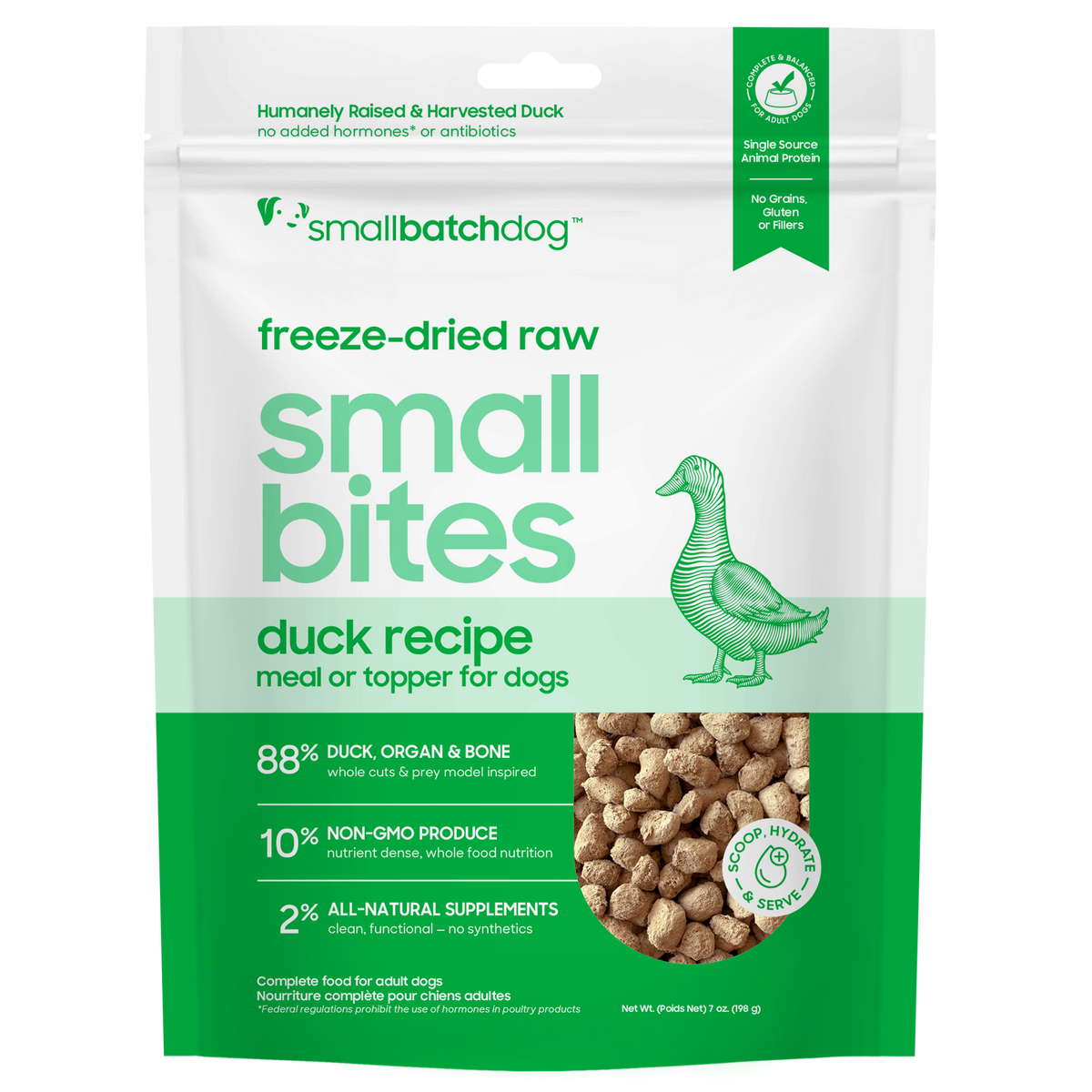 Freeze-Dried Raw Duck Small Bites