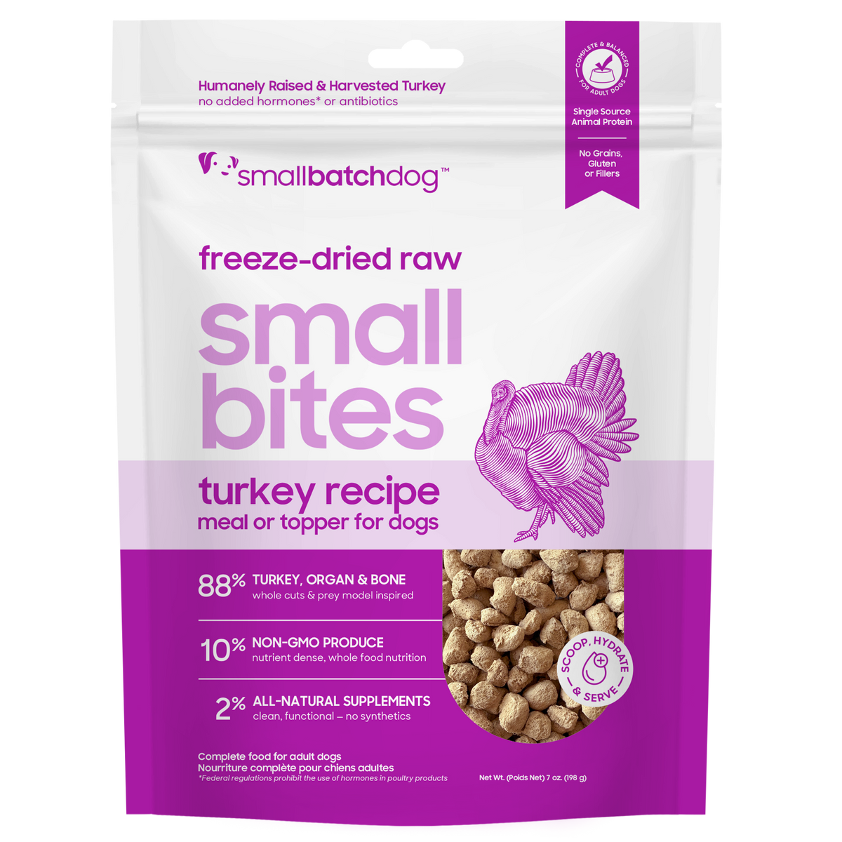 Freeze-Dried Raw Turkey Small Bites