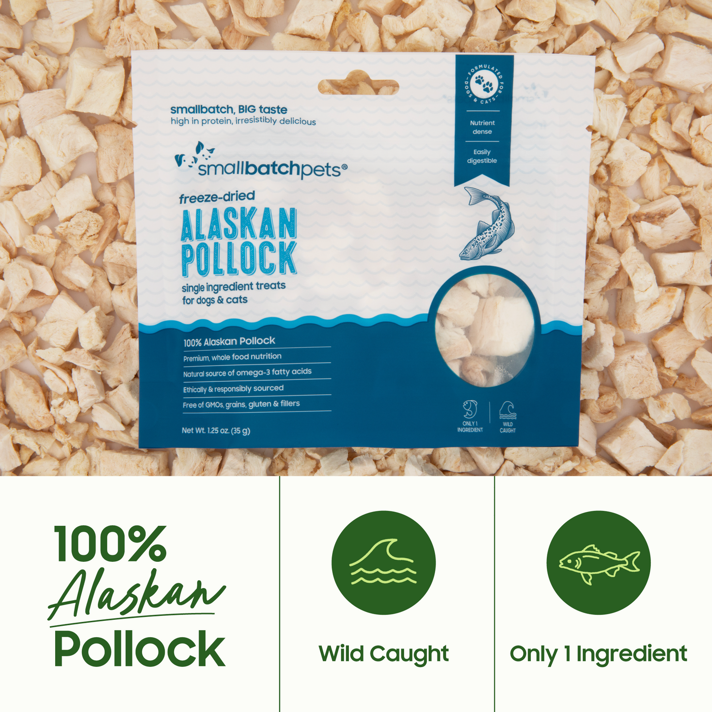 Freeze-Dried Alaskan Pollock Treat - Treats