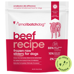 Frozen Raw Beef Sliders for Dogs