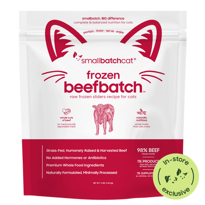 Frozen Raw Beef Sliders for Cats - 3 lb - Cat Food