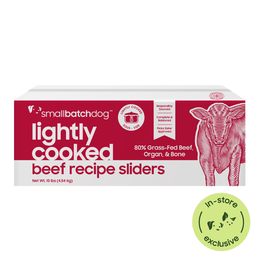 Lightly Cooked Beef Sliders for Dogs