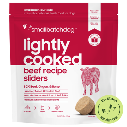 Lightly Cooked Beef Sliders for Dogs