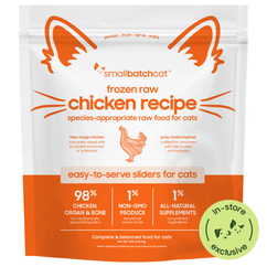 Frozen Raw Chicken Sliders for Cats