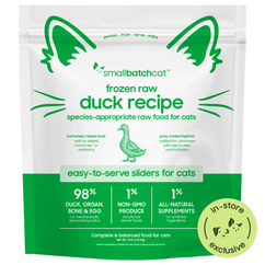 Frozen Raw Duck Sliders for Cats