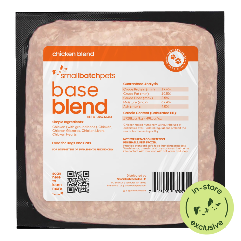 Frozen Raw Chicken Base Blend - Dog Food