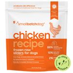 Frozen Raw Chicken Sliders for Dogs