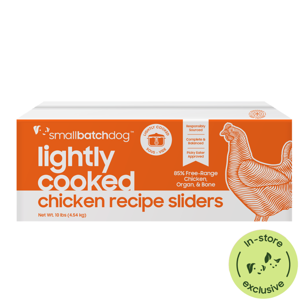 Lightly Cooked Chicken Sliders for Dogs