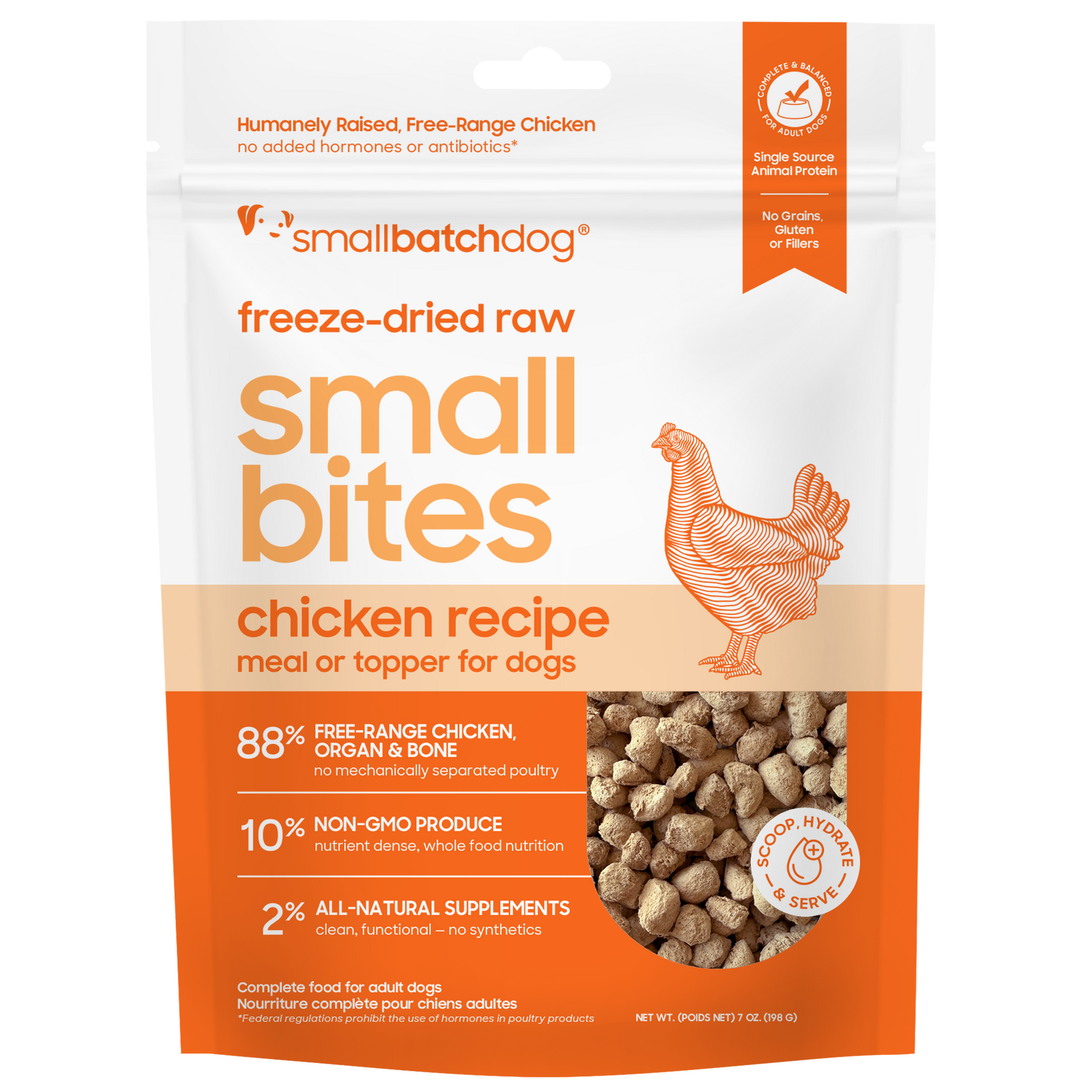Freeze-Dried Raw Chicken Small Bites - Dog Food