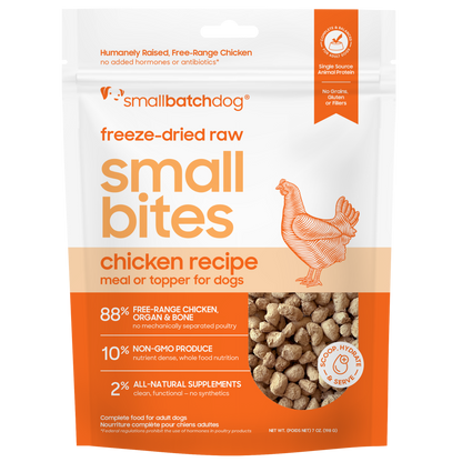 Freeze-Dried Raw Chicken Small Bites - Dog Food