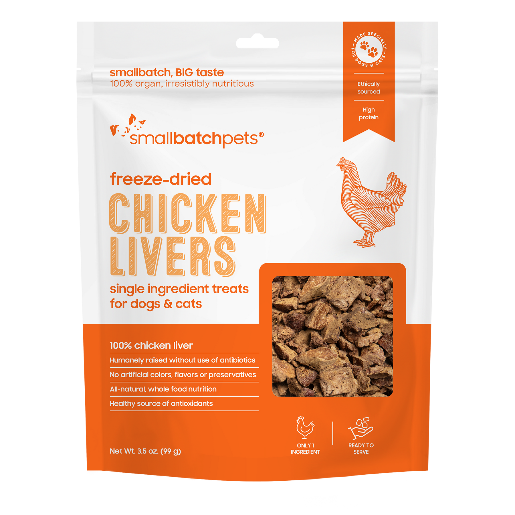 Freeze-Dried Chicken Liver Treats - 3.5 oz - Treats