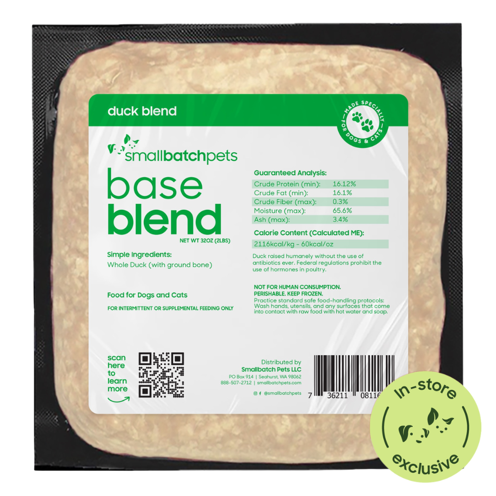 Frozen Raw Duck Base Blend - Dog Food
