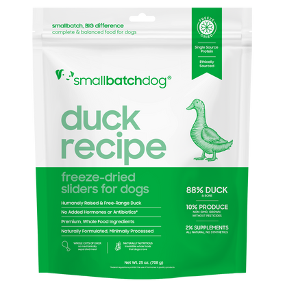 Freeze-Dried Raw Duck Sliders - 25 oz