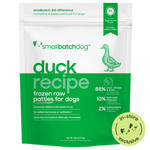 Frozen Raw Duck Patties for Dogs