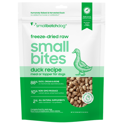 Freeze-Dried Raw Duck Small Bites - 19 oz - Dog Food