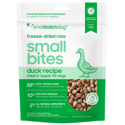 Freeze-Dried Raw Duck Small Bites - Dog Food