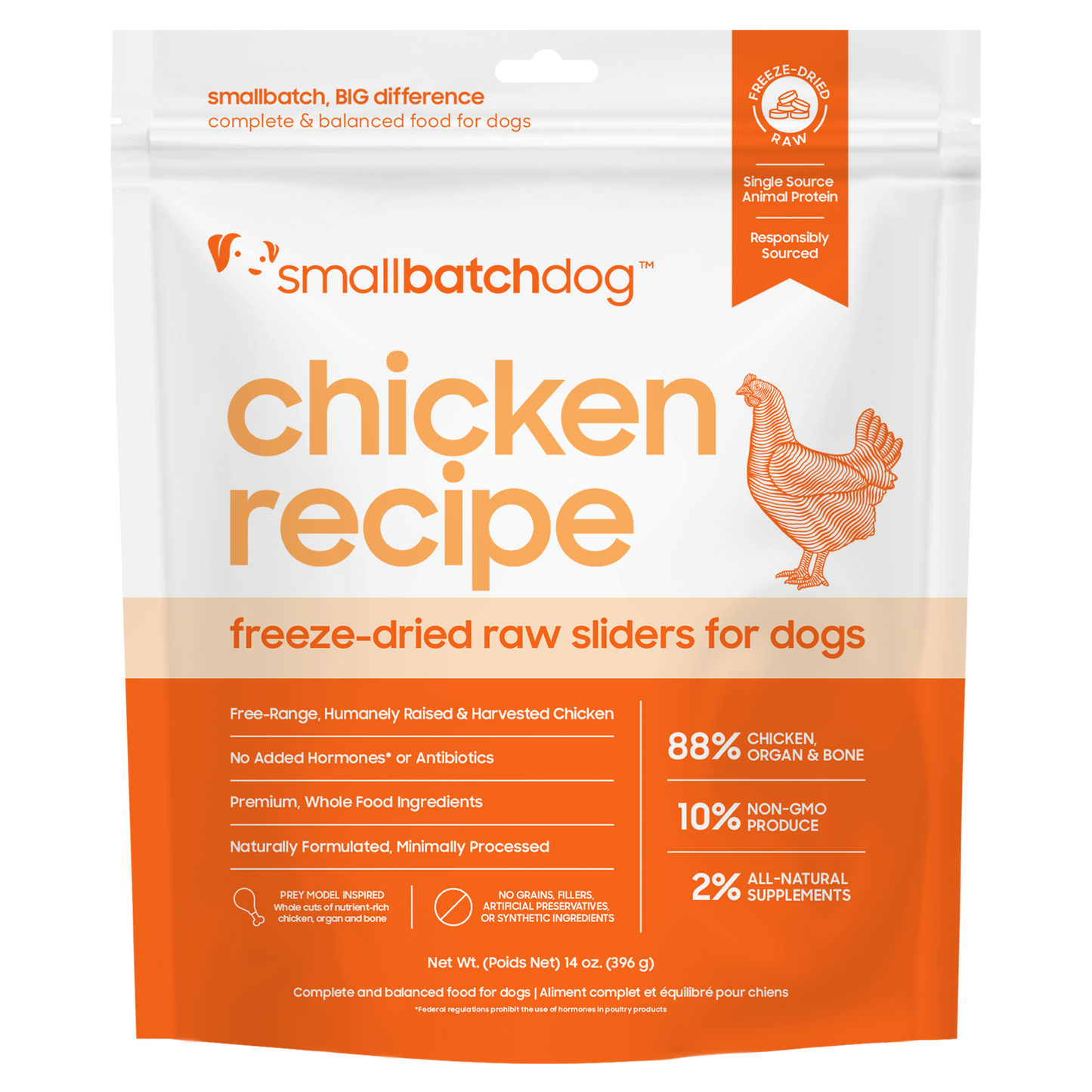 Freeze-Dried Raw Chicken Sliders