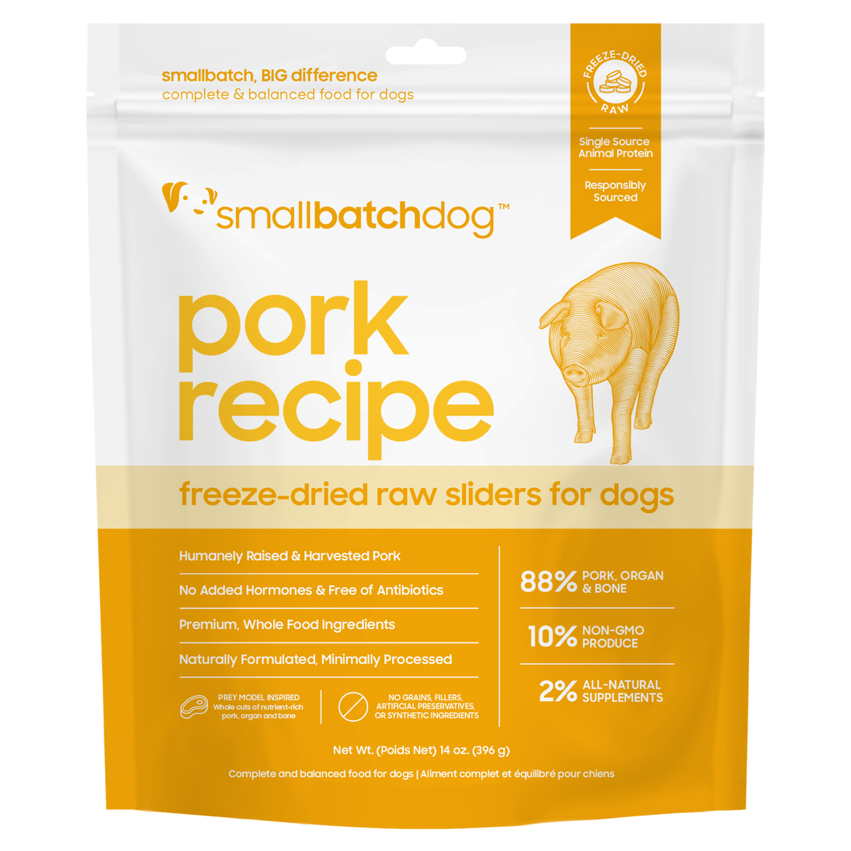 Freeze-Dried Raw Pork Sliders - Dog Food