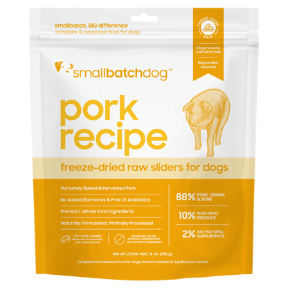 Freeze-Dried Raw Pork Sliders - Dog Food