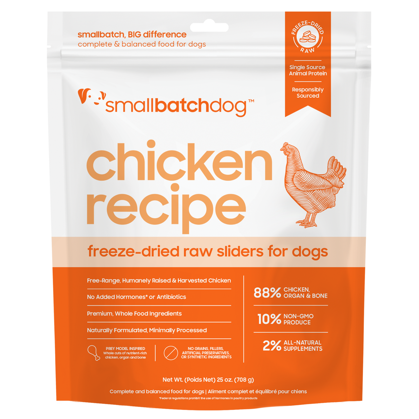 Freeze-Dried Raw Chicken Sliders