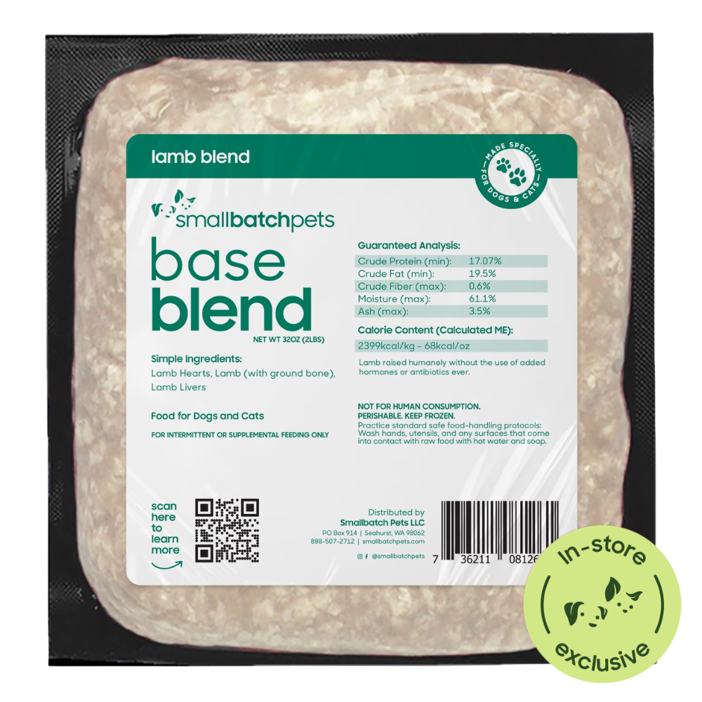 Frozen Raw Lamb Base Blend - Dog Food