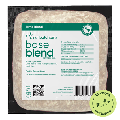 Frozen Raw Lamb Base Blend - Dog Food