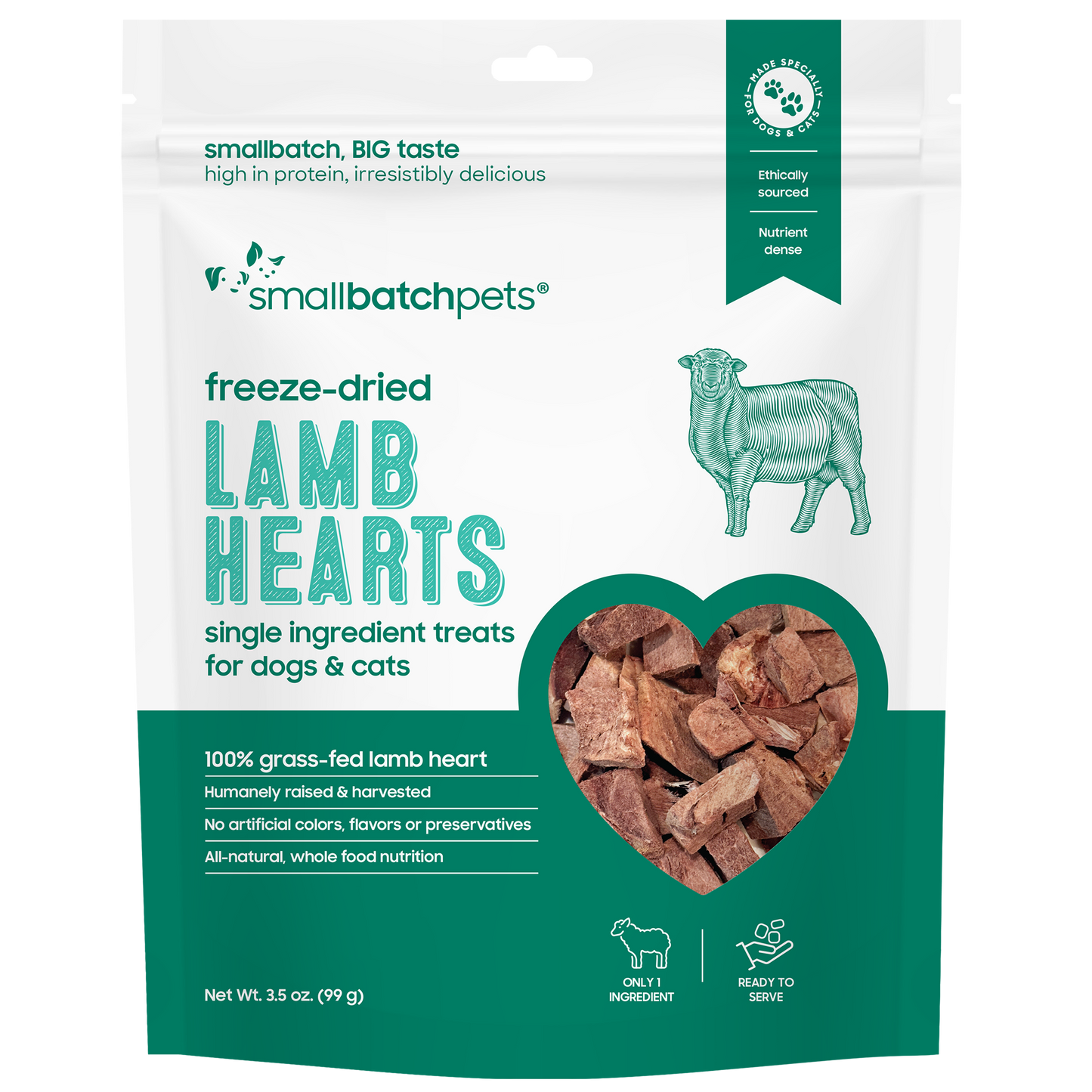 Freeze-Dried Lamb Heart Treats - Treats