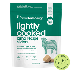 Lightly Cooked Lamb Sliders for Dogs - 2 lb - Dog Food