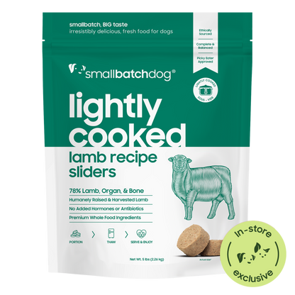 Lightly Cooked Lamb Sliders for Dogs - 2 lb - Dog Food