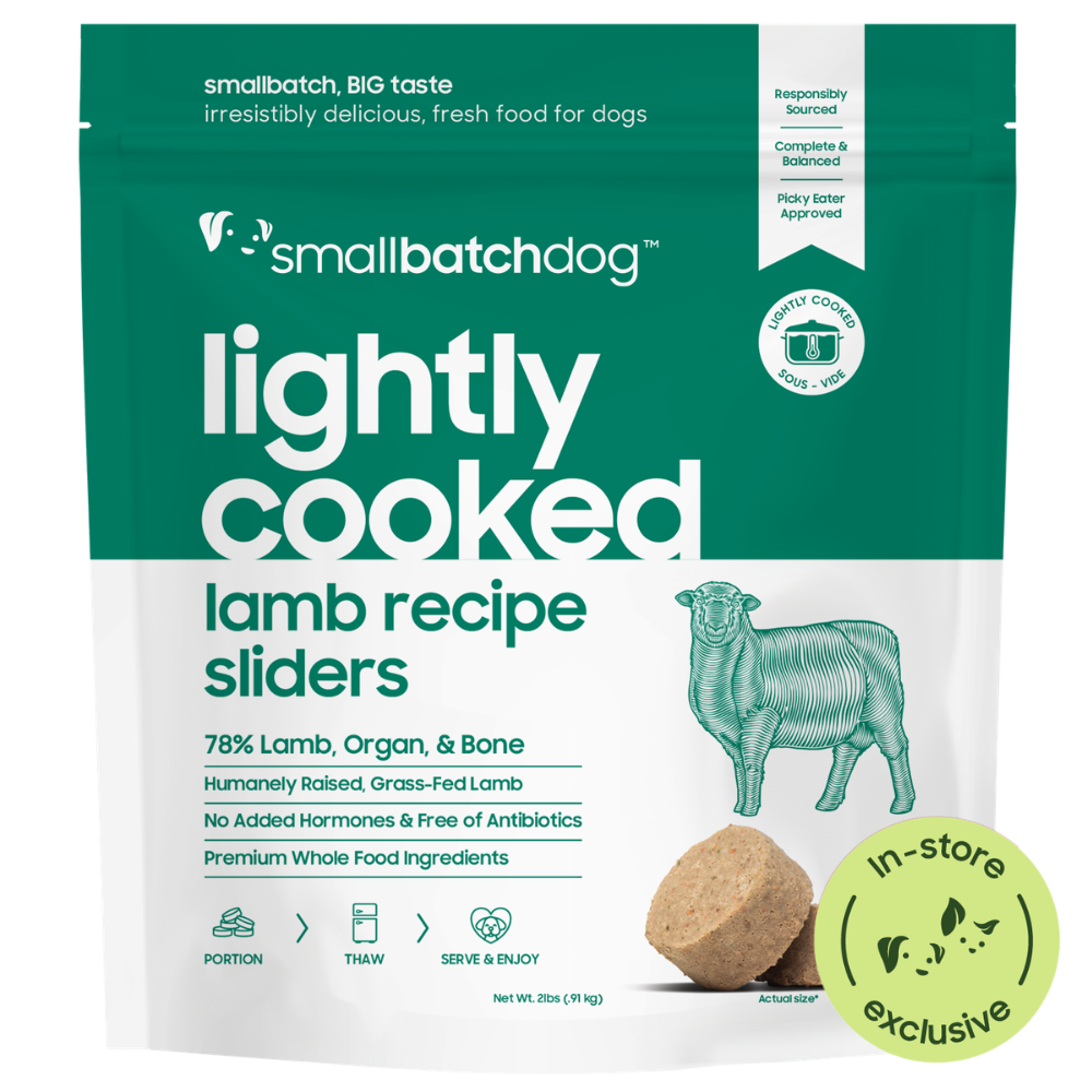 Lightly Cooked Lamb Sliders for Dogs