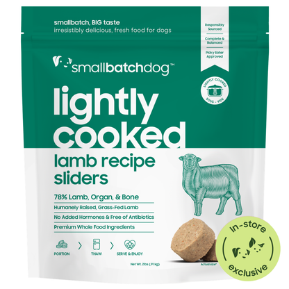 Lightly Cooked Lamb Sliders for Dogs