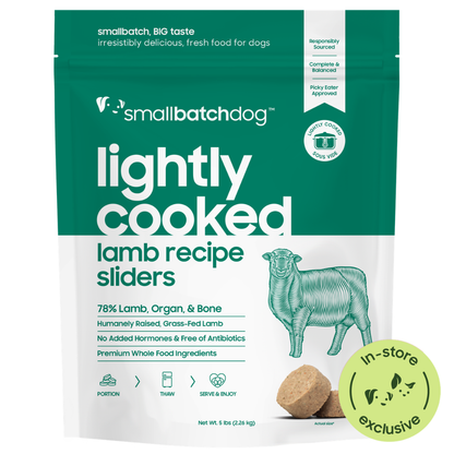 Lightly Cooked Lamb Sliders for Dogs