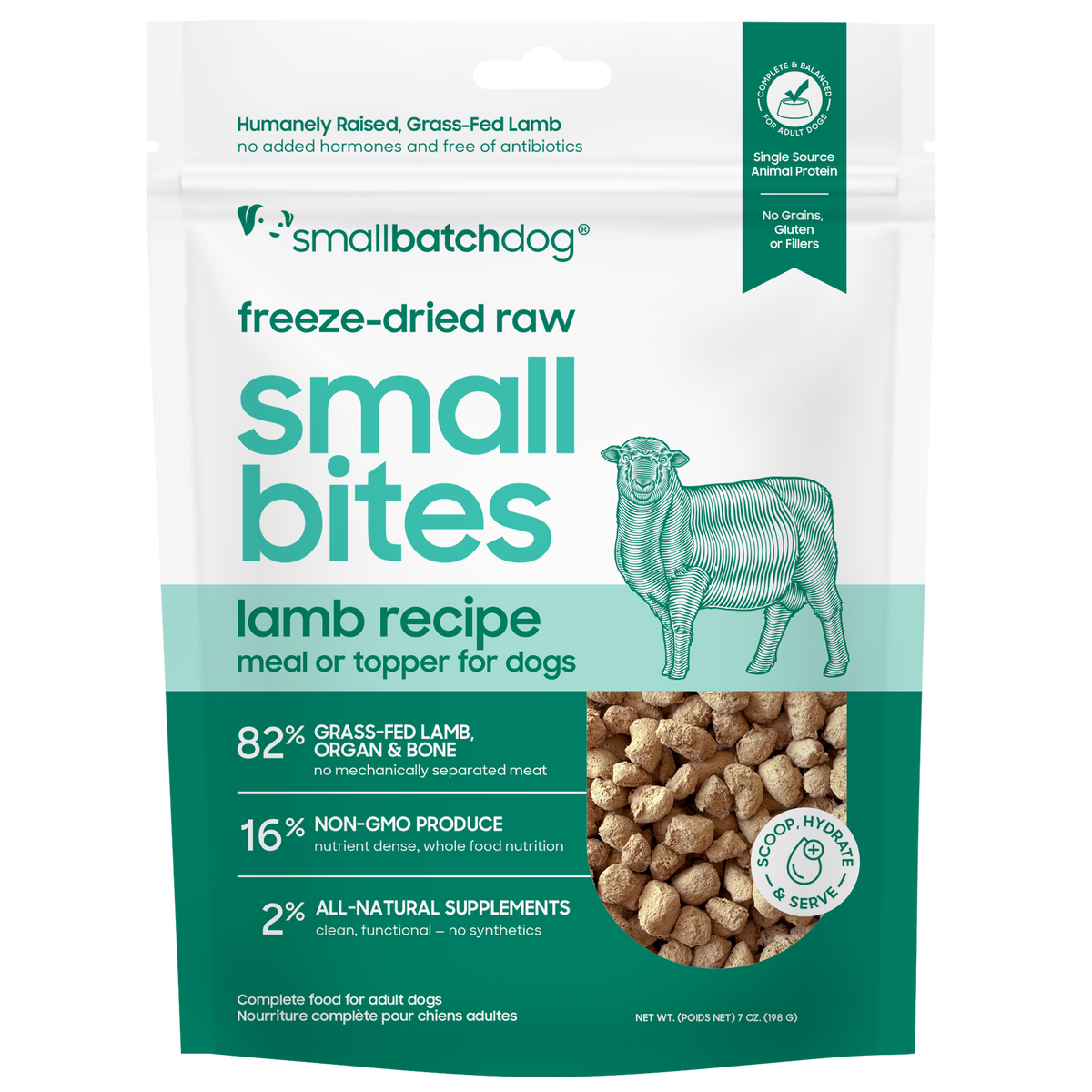 Freeze-Dried Lamb Small Bites Dog Food – Smallbatch Pets
