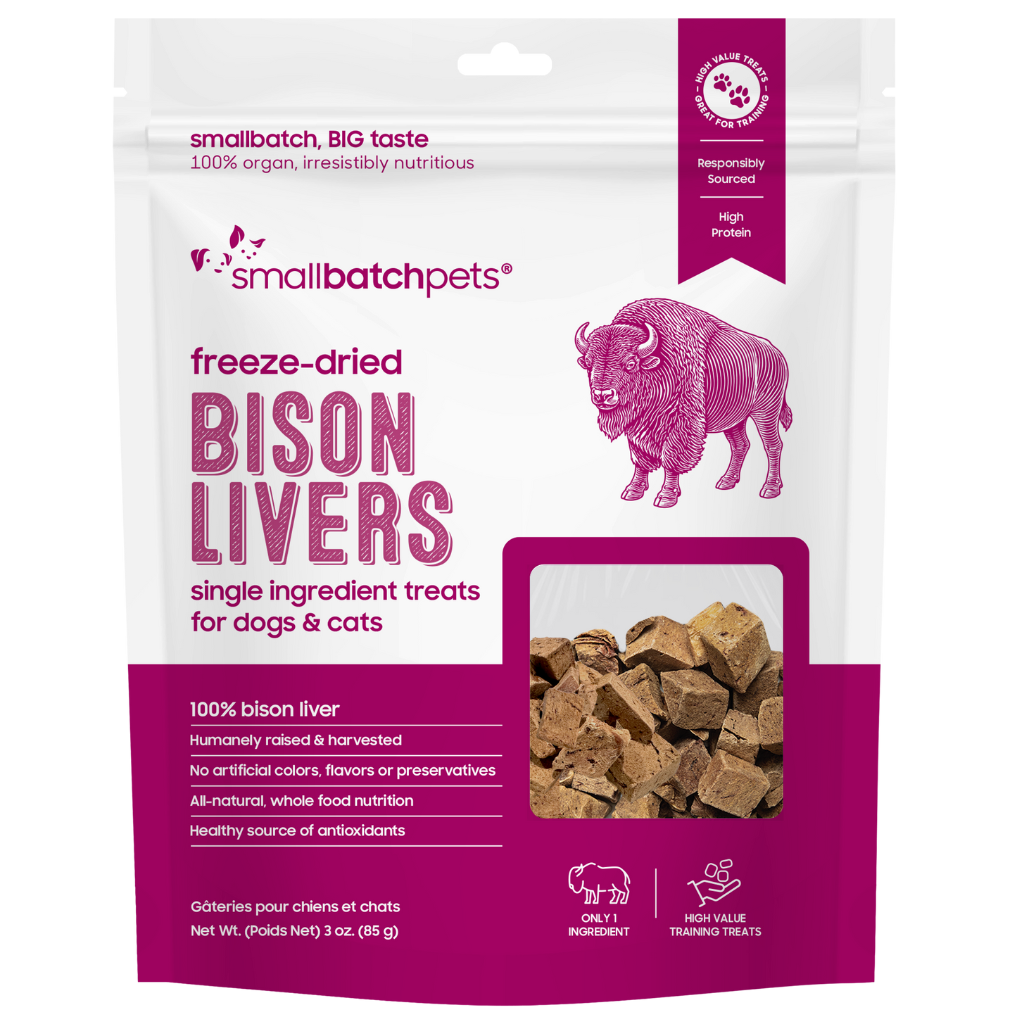 Freeze-Dried Bison Liver Treats
