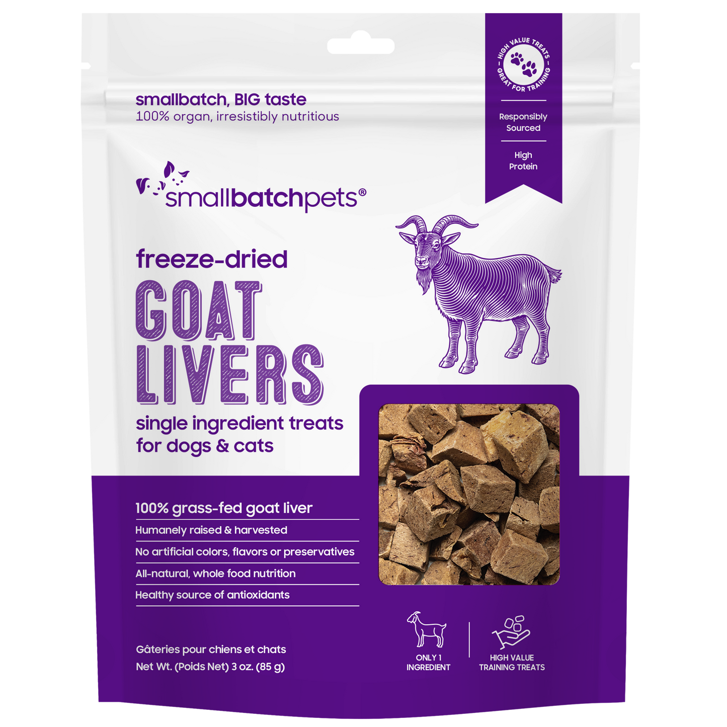 Goat Liver Treats Package with a transparent background.