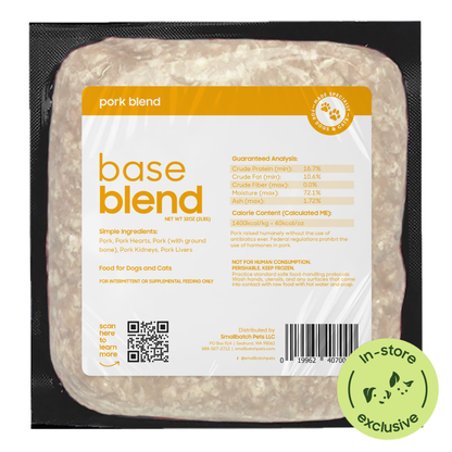 Smallbatch pork base blend package on a white background. In-store exclusive.