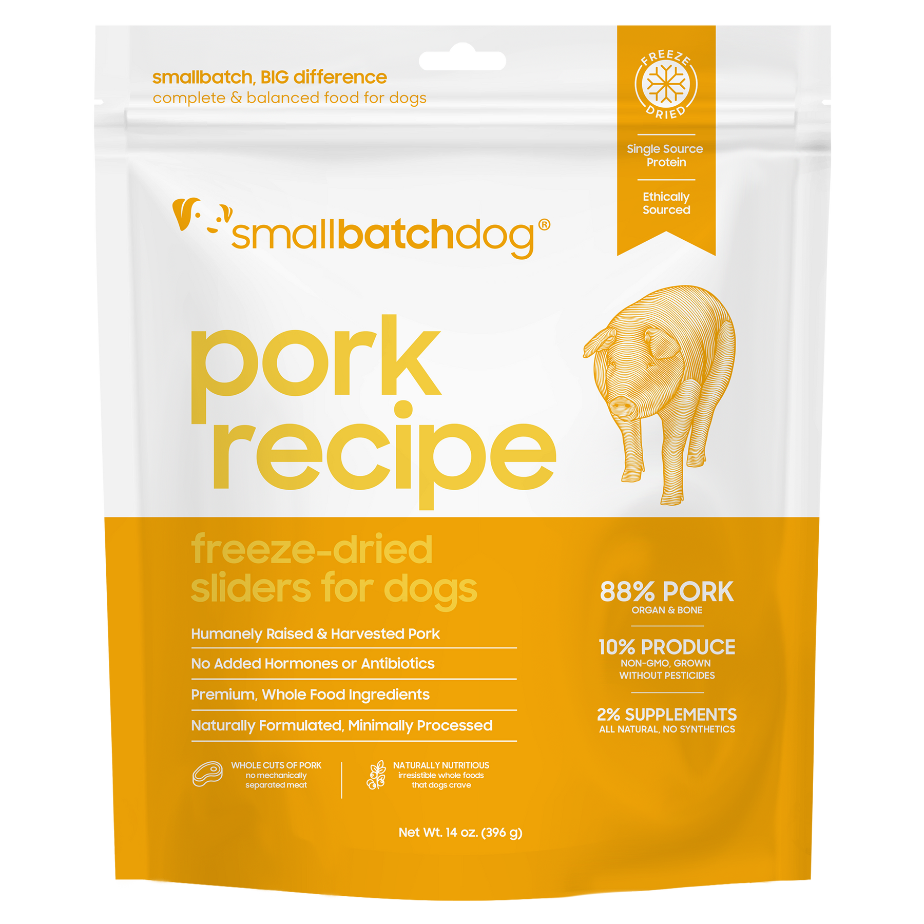 Freeze-Dried Raw Pork Sliders - Dog Food