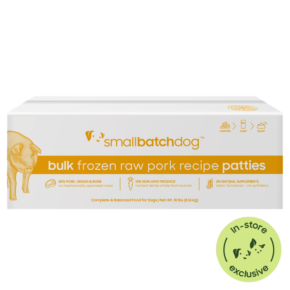 Frozen Raw Pork Patties for Dogs