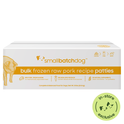 Frozen Raw Pork Patties for Dogs