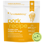 Frozen Raw Pork Sliders for Dogs