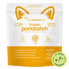 Frozen Raw Pork Sliders for Cats - Cat Food